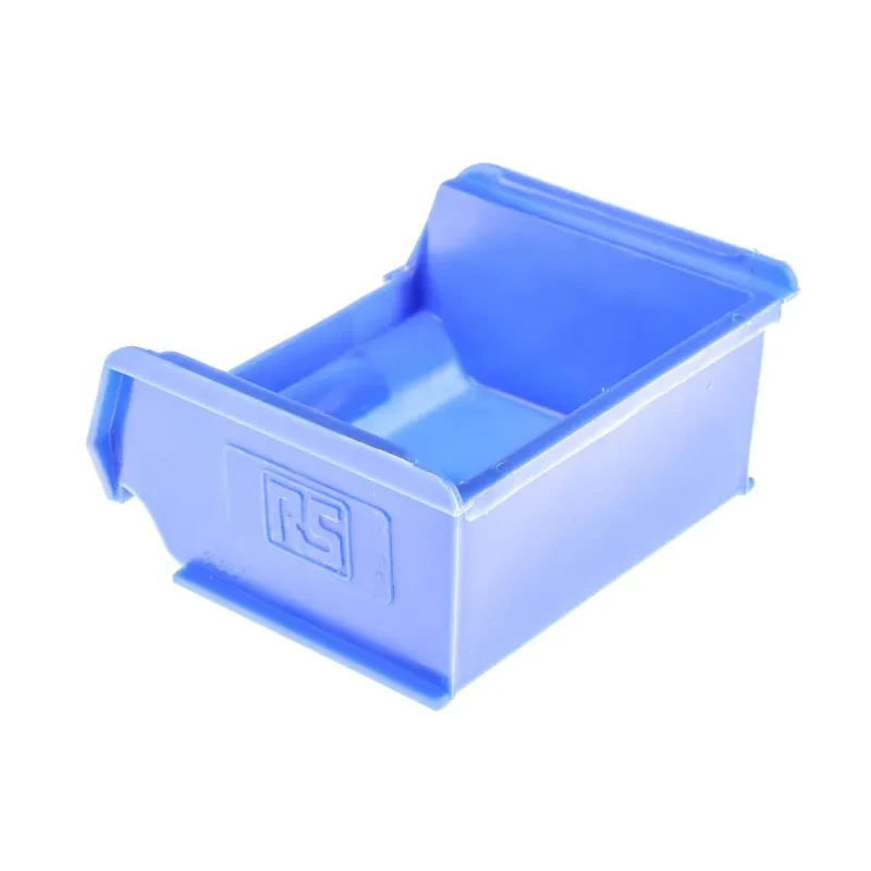RS PRO Polypropylene Storage Bin 90 mm x 100 mm x 50 mm Blue 484-3996