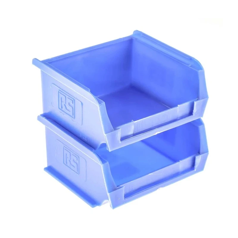 RS PRO Polypropylene Storage Bin 90 mm x 100 mm x 50 mm Blue 484-3996
