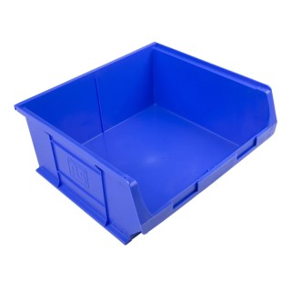 RS PRO Polypropylene Storage Bin 419 mm x 376 mm x 180 mm Blue 484-4185