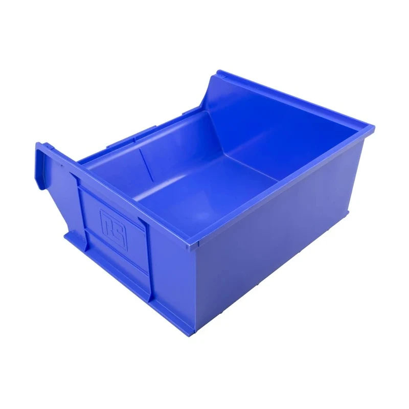 RS PRO Polypropylene Storage Bin 419 mm x 376 mm x 180 mm Blue 484-4185