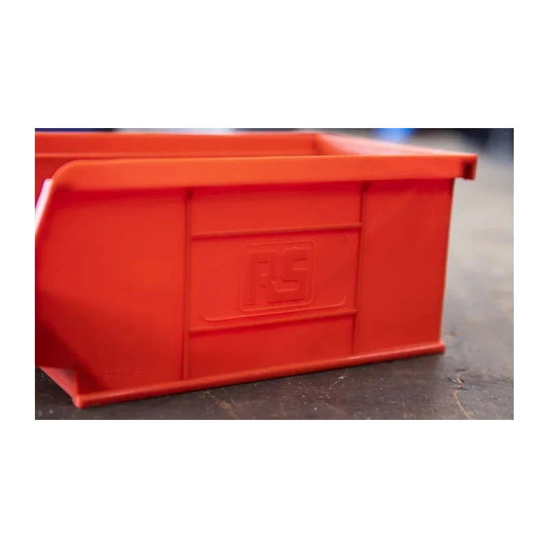 RS PRO Polypropylene Storage Bin, 167 mm x 101 mm x 76 mm, Red 484-4006