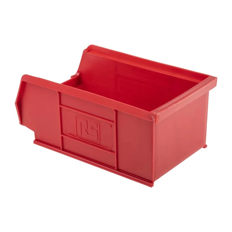 RS PRO Polypropylene Storage Bin, 167 mm x 101 mm x 76 mm, Red 484-4006