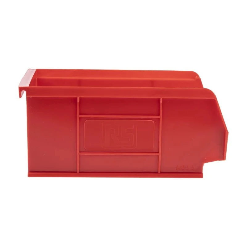 RS PRO Polypropylene Storage Bin, 167 mm x 101 mm x 76 mm, Red 484-4006