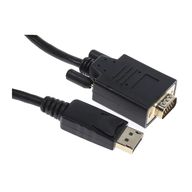 RS PRO Male DisplayPort to Male VGA Polyvinyl Chloride DisplayPort Cable 2 m 186-3038