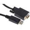 RS PRO Male DisplayPort to Male VGA Polyvinyl Chloride DisplayPort Cable 2 m 186-3038