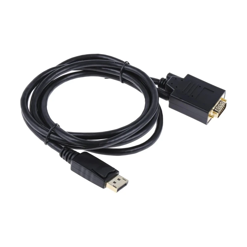 RS PRO Male DisplayPort to Male VGA Polyvinyl Chloride DisplayPort Cable 2 m 186-3038