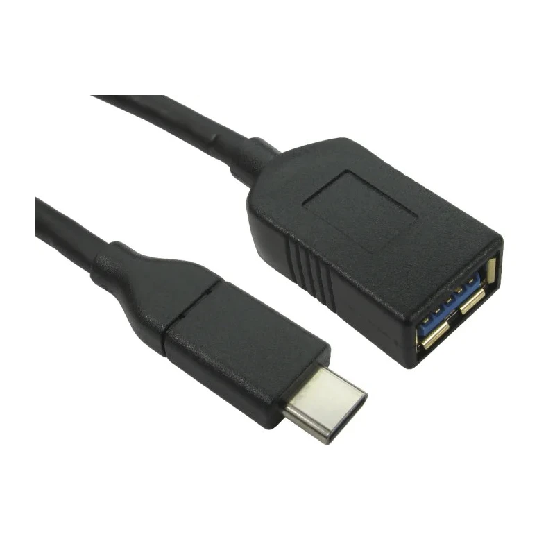 RS PRO IC Socket USB Cable Female USB Type C to Female USB Type A Black 500 mm 186-3057
