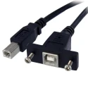 StarTech.com USB 2.0 Female USB Type B to Female USB B Cable Black 304.8mm USBPNLBFBM1