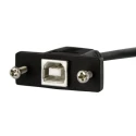 StarTech.com USB 2.0 Female USB Type B to Female USB B Cable Black 304.8mm USBPNLBFBM1
