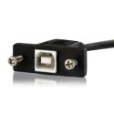 StarTech.com USB 2.0 Female USB Type B to Female USB B Cable Black 304.8mm USBPNLBFBM1