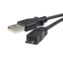 RS PRO USB 2.0 Male USB Type A to Male Micro USB Type B Cable Black 3m UUSBHAUB3M