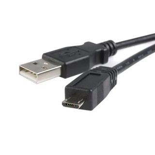 RS PRO USB 2.0 Male USB Type A to Male Micro USB Type B Cable Black 3m UUSBHAUB3M