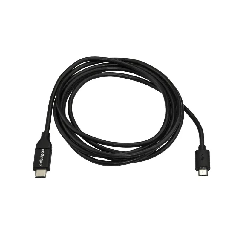 StarTech.com USB 2.0 Male USB Type C to Male Micro USB Type B Cable, Black, 2 m USB2CUB2M