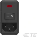 TE Connectivity IEC Power Line Filter Snap-in Mount, 115V AC / 230V AC, 10A, Faston Termination PS0SXSSXB