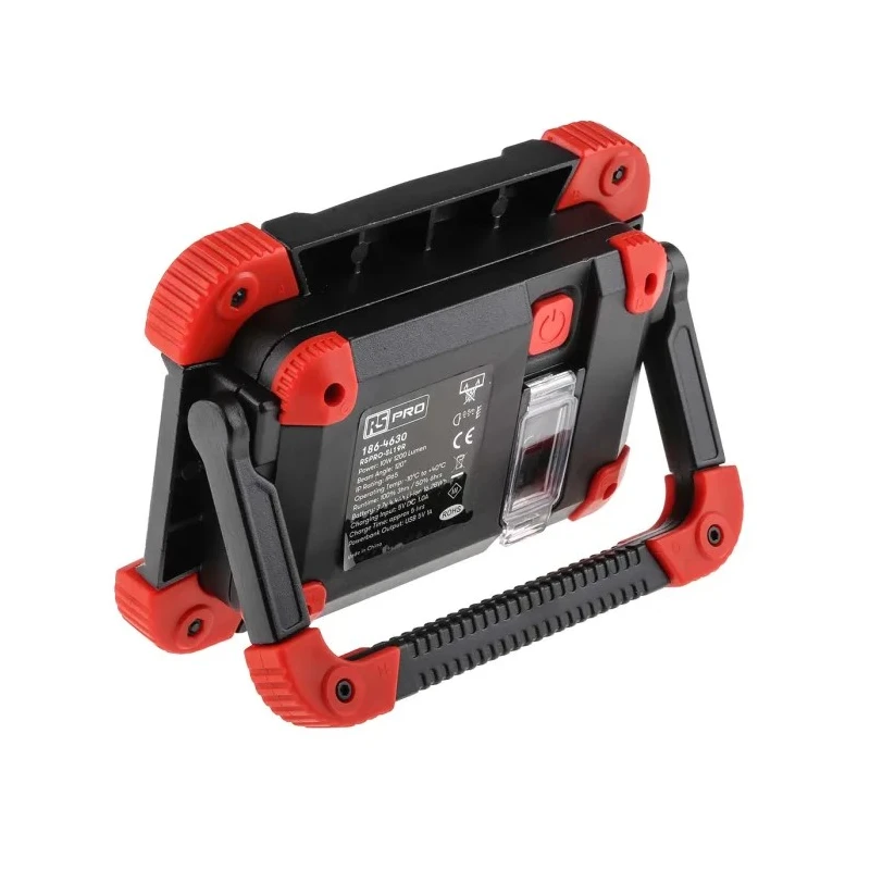 RS PRO Rechargeable LED Industrial Site Work Light, 1200 lm, USB Plug, 3.7V, IP65 186-4630