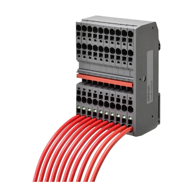 Omron XW6T Series DIN Rail Terminal Block Red Screw Termination 800V 24A XW6T-COM2.5X8RD