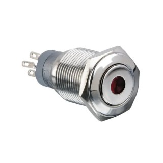 Arcolectric (Bulgin) Ltd Illuminated Push Button Switch, Latching, Panel Mount, 16.2 mm Cutout, DPDT, Amber LED, 250V MP0045
