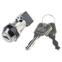 Lorlin Key Switch DPDT 4A 2-Way Flat Key Zinc Alloy Housing Silver Cadmium Oxide Contacts MSL8605B