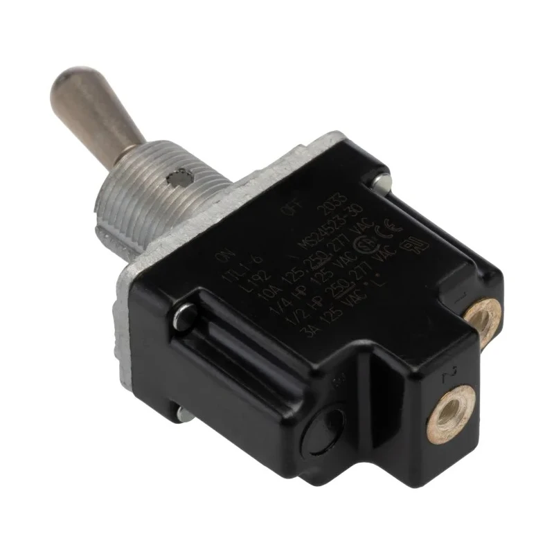 Honeywell Technologies Toggle Switch, Bushing Mount, On-Off, SPST, Screw Terminal, 277 V ac 1TL1-6