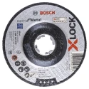 Bosch X Lock Aluminium Oxide Abrasive Disc 125 mm Diameter x 6 mm Thickness, Grit 10, Pack of 10 2608619259