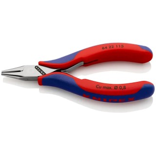 Knipex Small Bevel Tip Cutter Electronic End Cutting Nipper 11mm Jaw Width 115mm Length 64 22 115