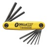 Bondhus 9 Piece Folding Imperial Hex Key Set, Hex Size 0.05 to 5/32 in HF9S