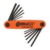 Bondhus 12 Piece Folding Metric and Imperial Hex Key Set, Hex Sizes 1.5 to 5 mm HF12