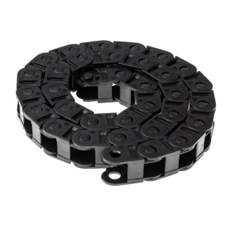 Igus Flame Retardant Black Cable Trunking 26mm Width x 23mm Depth x 1m Length, 38mm Min. Bend Radius, Integrated W26mm
