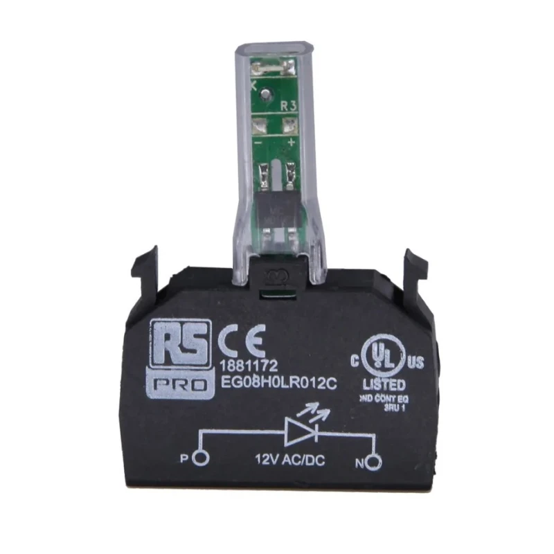 RS PRO LED Light Block 110V AC Green Light with Side View SMD LED Technology 188-1190