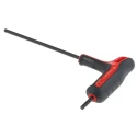 Facom T Metric Hex Key, Hex Size 3 mm, Long and Short Arm, Carbon Silicon Steel, Phosphate Coated, Polished Finish 84TZA.3