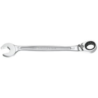 Facom Combination Ratchet Spanner Satin Chrome 7 mm Size, 140 mm Overall Length 467B.7