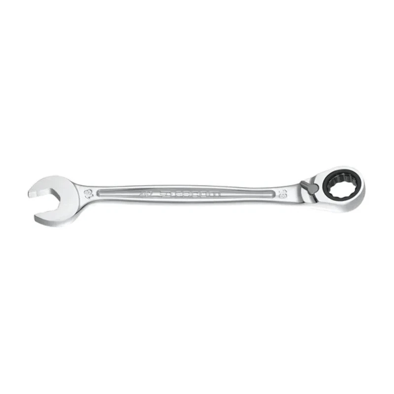 Facom Combination Ratchet Spanner Satin Chrome 7 mm Size, 140 mm Overall Length 467B.7
