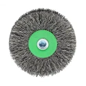 RS PRO Stainless Steel Crimped Abrasive Brush 70 mm Diameter 6 mm Shank Spindle Mount 15000rpm 188-4109
