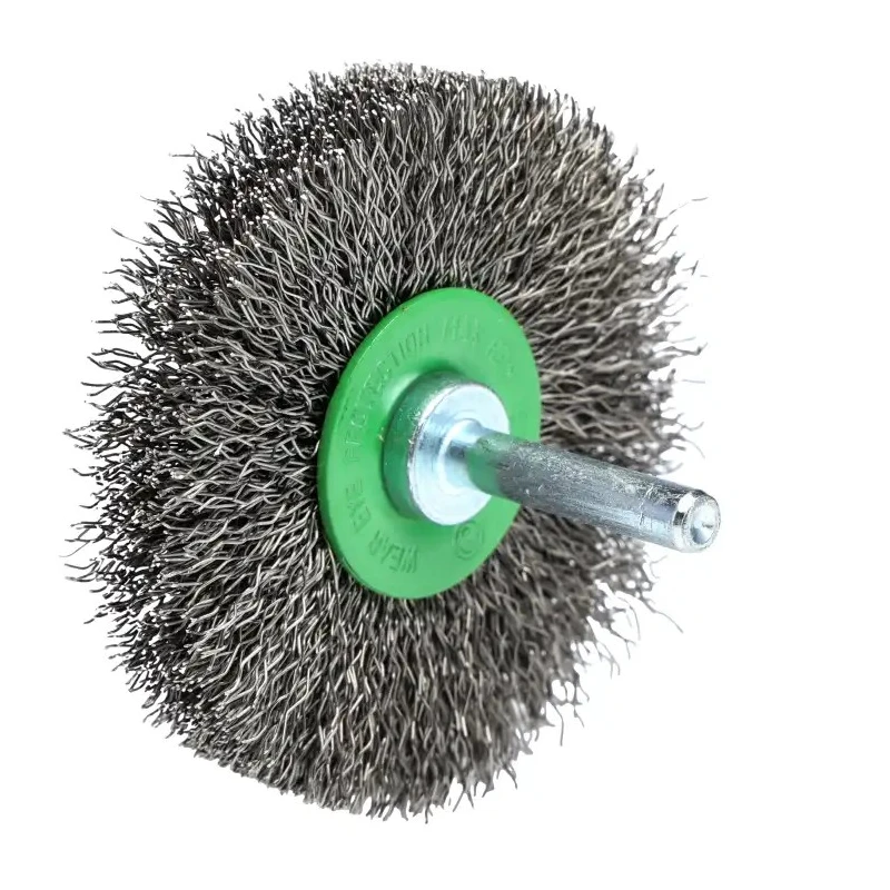RS PRO Stainless Steel Crimped Abrasive Brush 70 mm Diameter 6 mm Shank Spindle Mount 15000rpm 188-4109