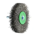 RS PRO Stainless Steel Crimped Abrasive Brush 70 mm Diameter 6 mm Shank Spindle Mount 15000rpm 188-4109