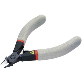 Facom ESD Safe Side Cable Cutter, Steel Jaw with Plastic Grip, Bi-Metal Handle, 110mm Length 416.PE