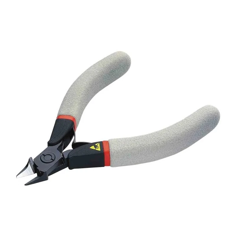 Facom ESD Safe Side Cable Cutter, Steel Jaw with Plastic Grip, Bi-Metal Handle, 110mm Length 416.PE
