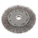 RS PRO Steel Crimped Abrasive Brush 100 mm Diameter, 12.7mm Shank, Maximum Safe Speed 4500rpm 188-4122
