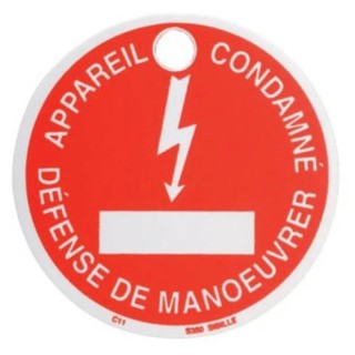 Penta Industrial Grade 'Condemned Device' Lockout Tag Polyvinyl Chloride 80mm Round S350C11
