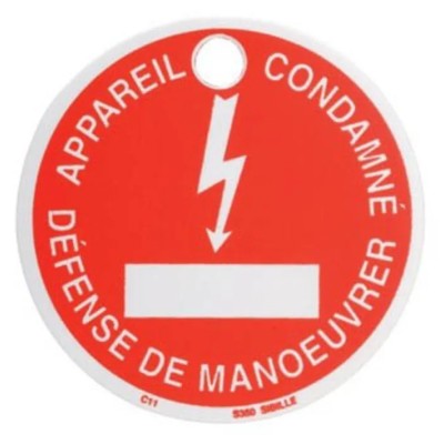 Penta Industrial Grade 'Condemned Device' Lockout Tag Polyvinyl Chloride 80mm Round S350C11