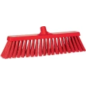 Vikan Red Push Broom with Polyethylene Terephthalate Bristles for Outdoor and Indoor Wet Surface 90mm Width 109mm 29204