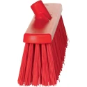 Vikan Red Push Broom with Polyethylene Terephthalate Bristles for Outdoor and Indoor Wet Surface 90mm Width 109mm 29204