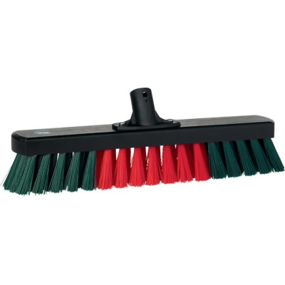 Vikan Black Garage Broom with Plastic Bristles 40mm Width, 65mm Bristle Length, Threaded Socket Connection 311552