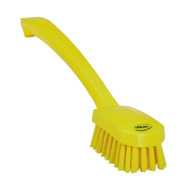 Vikan Yellow Scrubbing Brush, 22 mm Bristle Length, 260 mm Overall Length, 40 mm Overall Width, 70 mm Overall Height 30886