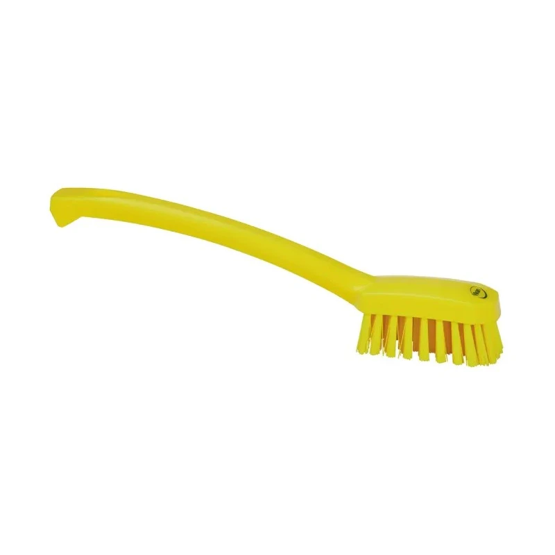 Vikan Yellow Scrubbing Brush, 22 mm Bristle Length, 260 mm Overall Length, 40 mm Overall Width, 70 mm Overall Height 30886