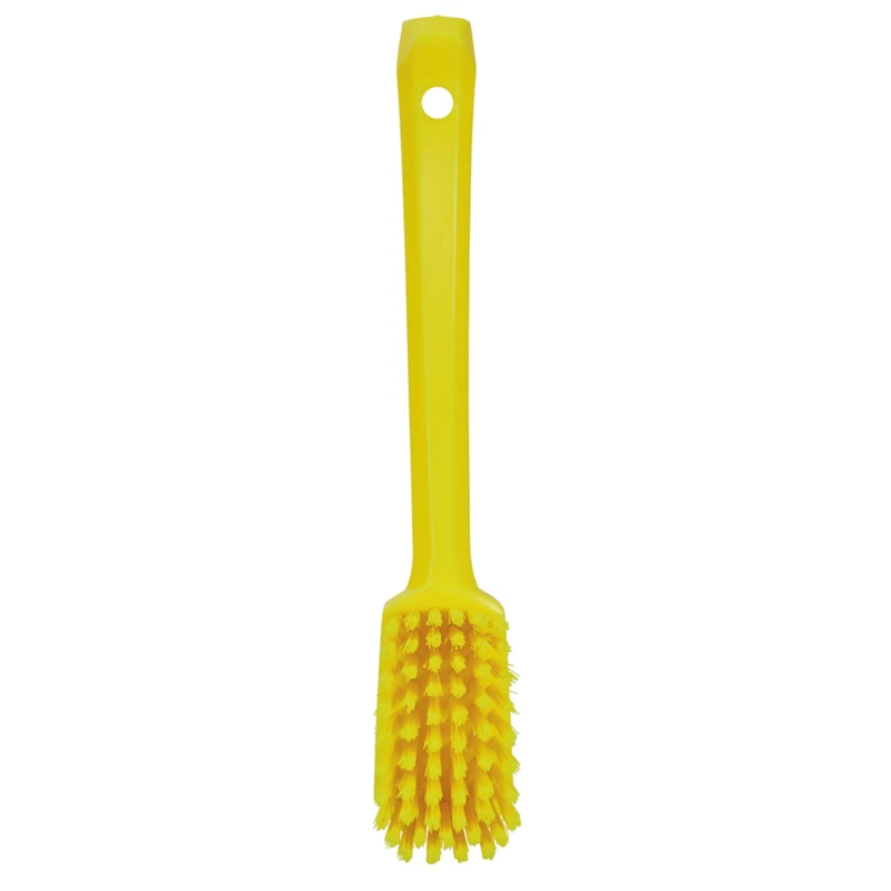 Vikan Yellow Scrubbing Brush, 22 mm Bristle Length, 260 mm Overall Length, 40 mm Overall Width, 70 mm Overall Height 30886