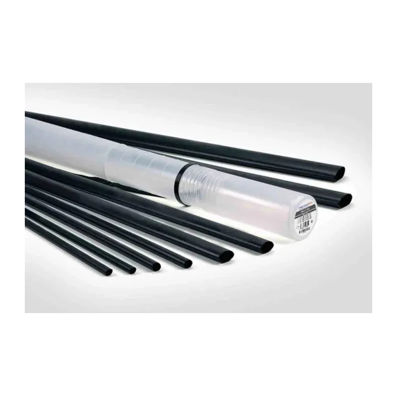 HellermannTyton Halogen Free Heat Shrink Tubing Black 40 mm Sleeve Diameter 1m Length 4:1 Shrink Ratio MA47