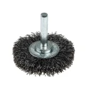 RS PRO Stainless Steel Crimped Abrasive Brush 50 mm Diameter, Spindle Fixing, Max Speed 4500 rpm 189-0079
