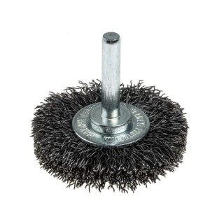 RS PRO Stainless Steel Crimped Abrasive Brush 50 mm Diameter, Spindle Fixing, Max Speed 4500 rpm 189-0079