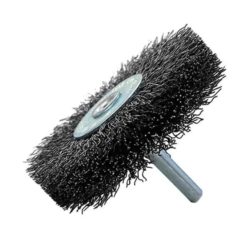 RS PRO Stainless Steel Crimped Abrasive Brush 50 mm Diameter, Spindle Fixing, Max Speed 4500 rpm 189-0079